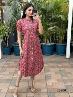 Amavi present Design no 23206 red floral printed kurti catalogue at wholesale price Amavi