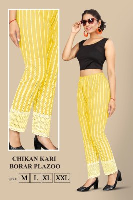 Amavi present Lucknow chickenkari embroidered lowers palazzos catalogue at low rate  bottom wear catalogs