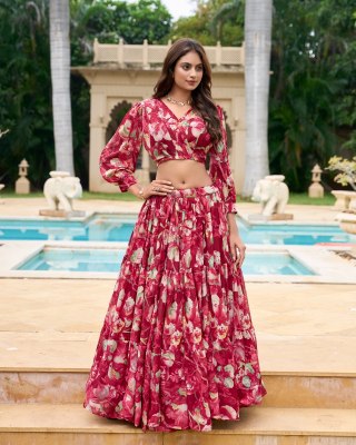 Amavi present by lehenga and choli for low rate  Single