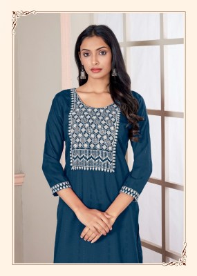 Amavi present geeta 3 viscose rayon Bombay pattern white cotton embroidered work kurti catalogue at amaviexpo.com kurtis catalogs