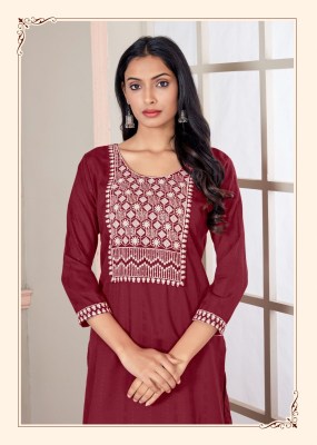 Amavi present geeta 3 viscose rayon Bombay pattern white cotton embroidered work kurti catalogue at amaviexpo.com kurtis catalogs