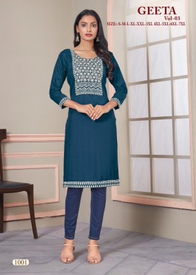 Amavi present geeta 3 viscose rayon Bombay pattern white cotton embroidered work kurti catalogue at amaviexpo.com kurtis catalogs