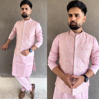 Amavi presenting ready to wear kurta pant and koti at wholesale price set  mens kurta