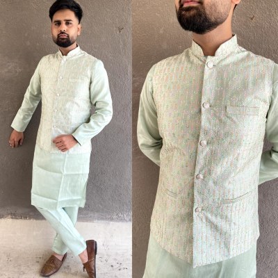 Amavi presenting ready to wear kurta pant and koti at wholesale price set  mens kurta