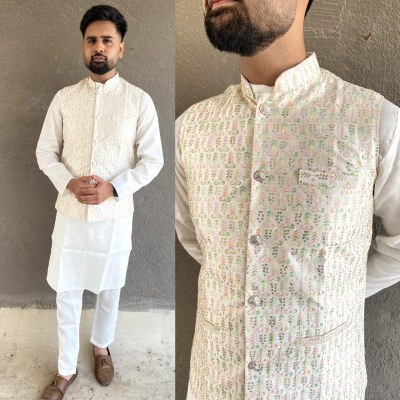 Amavi presenting ready to wear kurta pant and koti at wholesale price set  mens kurta