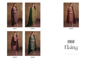 Amirah by Elaina vol 2 catanic silk embroidered unstitched salwar kameez catalogue at wholesale price salwar kameez catalogs