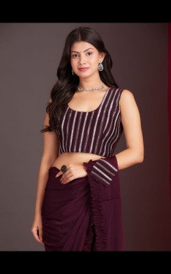 Amoha Trendz D No  102130 Adde Drive Link Ready to Wear Lycra Saree with Lace Work  Frill Border And With Blouse Wholesale sarees catalogs