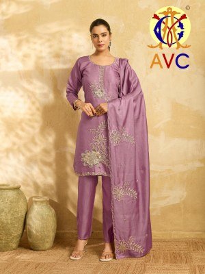 Amrut Varsha Creation A22 Roman Shimmer Kurta Set with Beads Embroidery wholesale catalogs