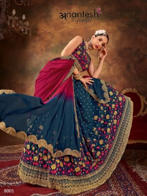 Anantesh lifestyle by Queen vol 1 premium super designer embroidered semi stitched lehenga choli catalogue Amavi