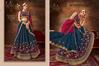 Anantesh lifestyle by Queen vol 1 premium super designer embroidered semi stitched lehenga choli catalogue lehenga choli catalogs