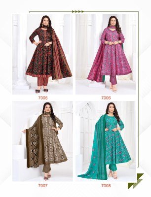 Anarkali Vol 7 by Balaji Cotton 130g Pali Quality Anarkali Pant Set readymade suit catalogs