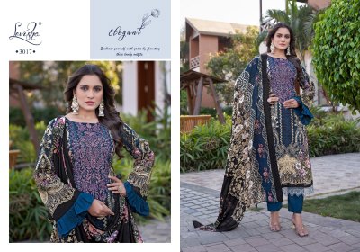 Anarkali by Levisha Cambric cotton Pakistani style dress material in wholesale rate salwar kameez catalogs