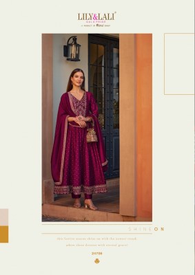 Anarkali by Lily and lali Embroidered handwork Fancy Anarkali suit catalogue at affordable price fancy Anarkali suit catalogs