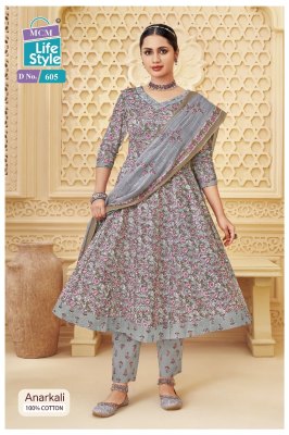 Anarkali vol 6 by MCM Heavy Cotton Printed Hand work anarkali suit catalogue at affordable rate fancy Anarkali suit catalogs