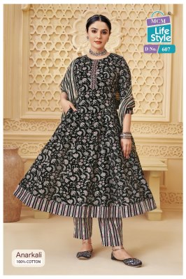 Anarkali vol 6 by MCM Heavy Cotton Printed Hand work anarkali suit catalogue at affordable rate readymade suit catalogs