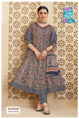 Anarkali vol 6 by MCM Heavy Cotton Printed Hand work anarkali suit catalogue at affordable rate readymade suit catalogs