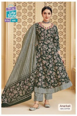 Anarkali vol 6 by MCM Heavy Cotton Printed Hand work anarkali suit catalogue at affordable rate readymade suit catalogs