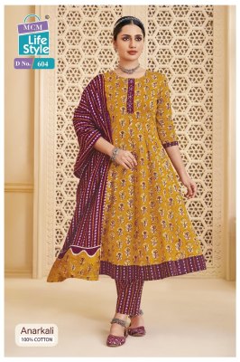 Anarkali vol 6 by MCM Heavy Cotton Printed Hand work anarkali suit catalogue at affordable rate readymade suit catalogs