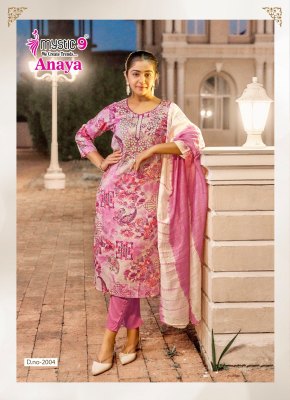 Anaya vol 2 by Mystic 9 Premium quality Heavy Reyon Kurti pant with dupatta at affordable rate readymade suit catalogs