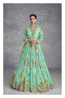Anayah by Gulkayra designer real chinon digital printed long gown with dupatta catalogue at affordable rate gown catalogs