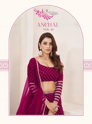Anchal vol 3 by Zeel Clothing designer lehenga choli with fancy dupatta catalogue at affordable rate Amavi