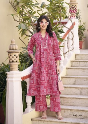 Aneri by Woodee Premium Heavy cotton Flex Printed Readymade suit catalogue at affordable rate readymade suit catalogs