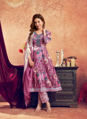 Aneri vol 3 by Bonie  capsule printed Anarkali kurti pant and dupatta catalogue readymade suit catalogs