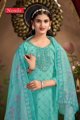 Angel by Nemis Embroidered rich combination kurti pant with dupatta catalogue in low rate readymade suit catalogs
