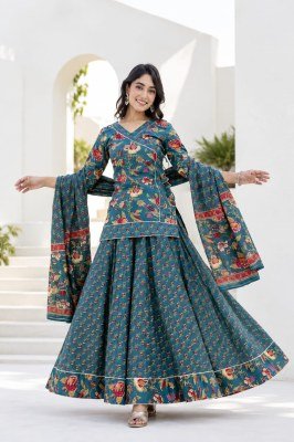 Angrakha Gopi Special 3-Piece Cotton Taj Festive Suit with Full Flair wholesale catalogs