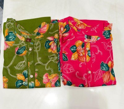 Anish Amul Pure Rayon Foil Print 3 Piece Suit Set Size wise Combo Set