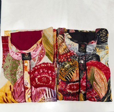 Anish Amul Pure Rayon Foil Print 3 Piece Suit Set Size wise Combo Set