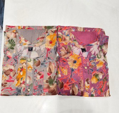 Anish Amul Pure Rayon Foil Print 3 Piece Suit Set Size wise Combo Set