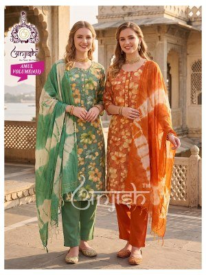 Anish Amul Pure Rayon Foil Print 3 Piece Suit Set Size wise Combo Set