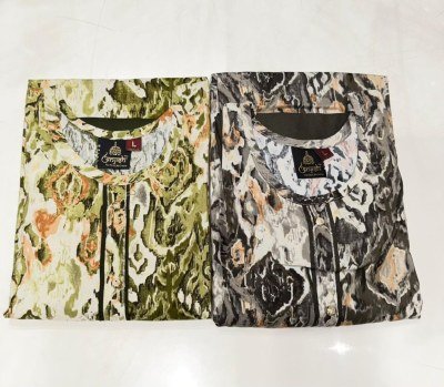 Anish Amul Pure Rayon Foil Print 3 Piece Suit Set Size wise Combo Set