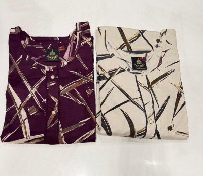 Anish Amul Pure Rayon Foil Print 3 Piece Suit Set Size wise Combo Set