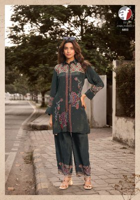 Anju Fabric FUSION Vol-6 Designer Co-Ord Set Natural Crepe  co ord set catalogs