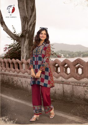 Anju Fabric FUSION Vol-6 Designer Co-Ord Set Natural Crepe  co ord set catalogs