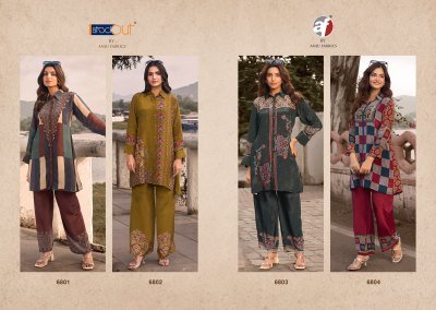 Anju Fabric FUSION Vol-6 Designer Co-Ord Set Natural Crepe  co ord set catalogs