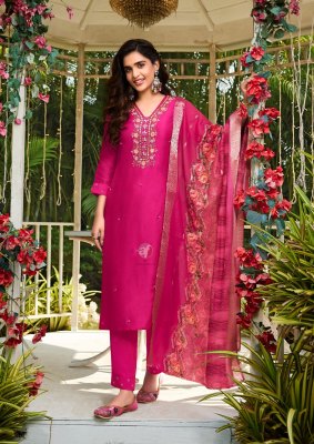 Anju Fabric Ghunghat Vol 12 Pure Dola Silk Kurti Pant Dupatta Set Collection  readymade suit catalogs