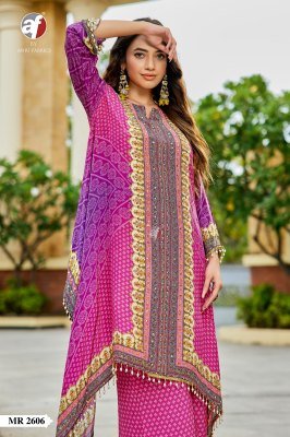 Anju Fabric Mr 2606 Designer Readymade suit Kaftan with Wide Pant Pure Crepe Wholesale readymade suit catalogs