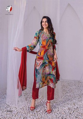 Anju Fabric Nazar Vol 6 Designer Kurti Pant Dupatta Set Wholesale Kurti Catalogue  readymade suit catalogs
