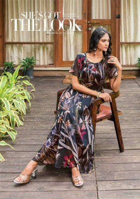 Anju Fabrics Coral Charm vol 3  exclusive designer pure viscose A line  printed Kurti catalogue wholesale  kurtis catalogs