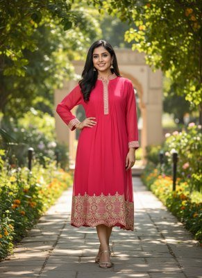 Anju Fashion New Look Design 7 Georgette Handwork Kurti Catalog Wholesale kurtis catalogs