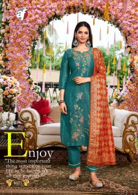 Anju Rangat Tissue Shimmer Kurti Pant with Contrast Dupatta Heavy Embroidery And Handwork Ethnic Set Wholesale kurtis catalogs