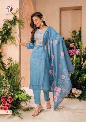 Anju fabrics Preety Petals kurti pant with digital printed dupatta wholesale Kurti catalogue Surat  kurtis catalogs