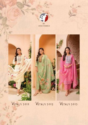 Anju fabrics Preety Petals kurti pant with digital printed dupatta wholesale Kurti catalogue Surat  kurtis catalogs