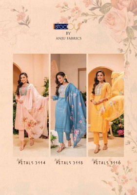 Anju fabrics Preety Petals kurti pant with digital printed dupatta wholesale Kurti catalogue Surat  kurtis catalogs