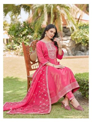 Ankita by Aanchi Roman shimmer Flair top with dupatta and bottom collection at low rate fancy Anarkali suit catalogs