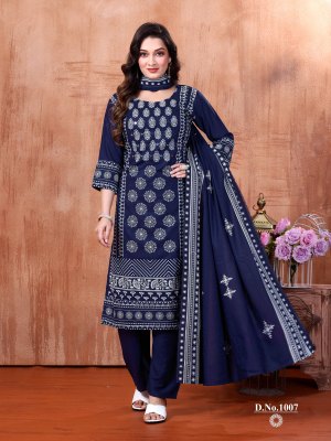 Ankita vol 3 by Krishna Trends Rayon Foil printed Ready made suit collection at amaviexpo readymade suit catalogs