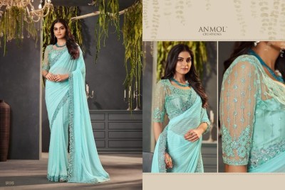Anmol creation by Exotique vol 04 by fancy georgette printed saree with blouse at wholesale price sarees catalogs